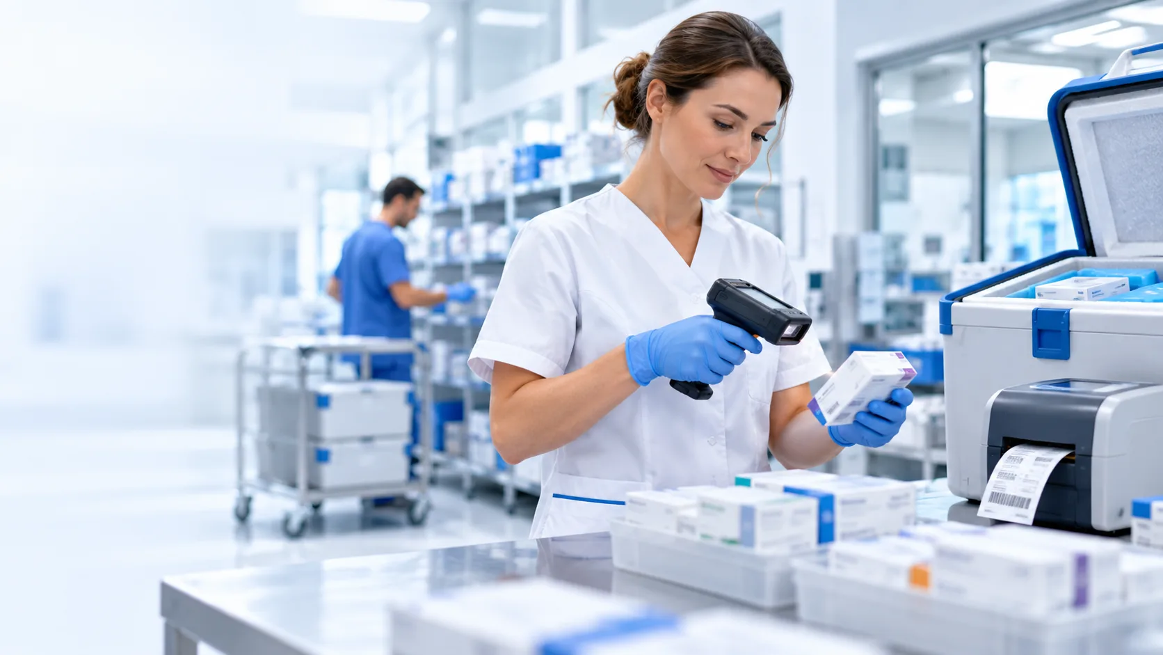Mobiele scanning als onderdeel van een controleerbare medische logistieke workflow