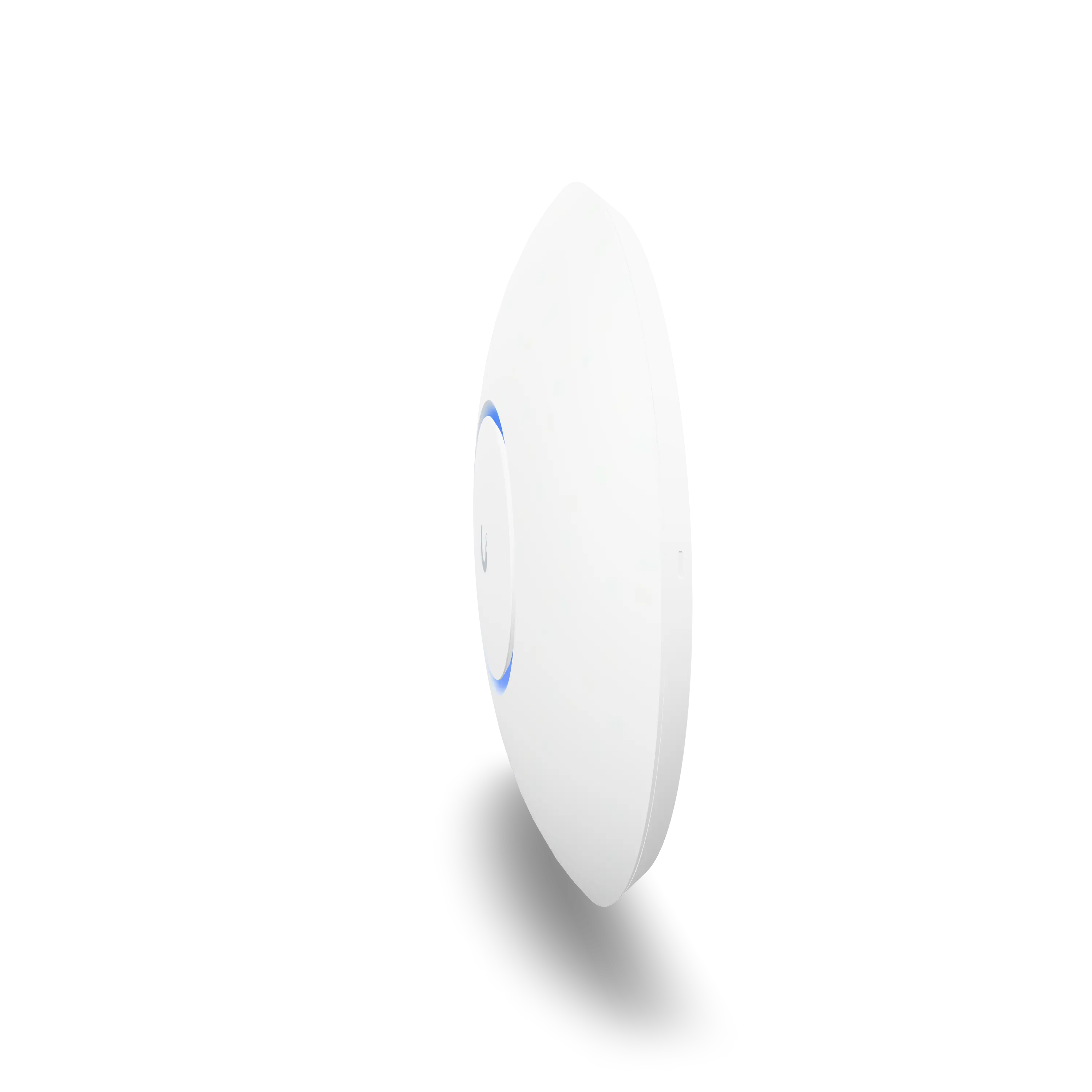 Ubiquiti UniFi U6‑Pro access point — side profile on black background (official product image)