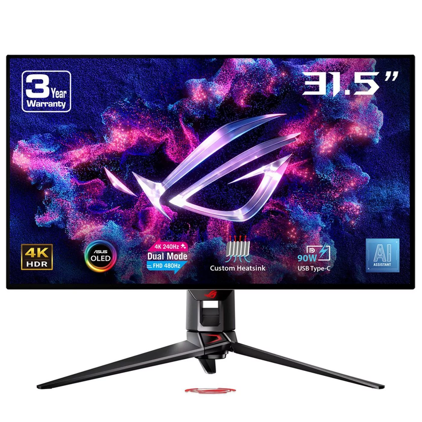 ASUS ROG Swift OLED PG32UCDP gamingmonitor – dual-mode 4K en Full HD – 90LM0A50-B01370