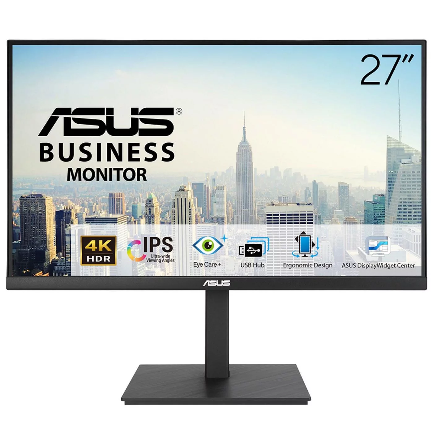 ASUS VA27UQSB 27-inch 4K IPS-monitor – in hoogte verstelbaar – 90LM09WJ-B02170