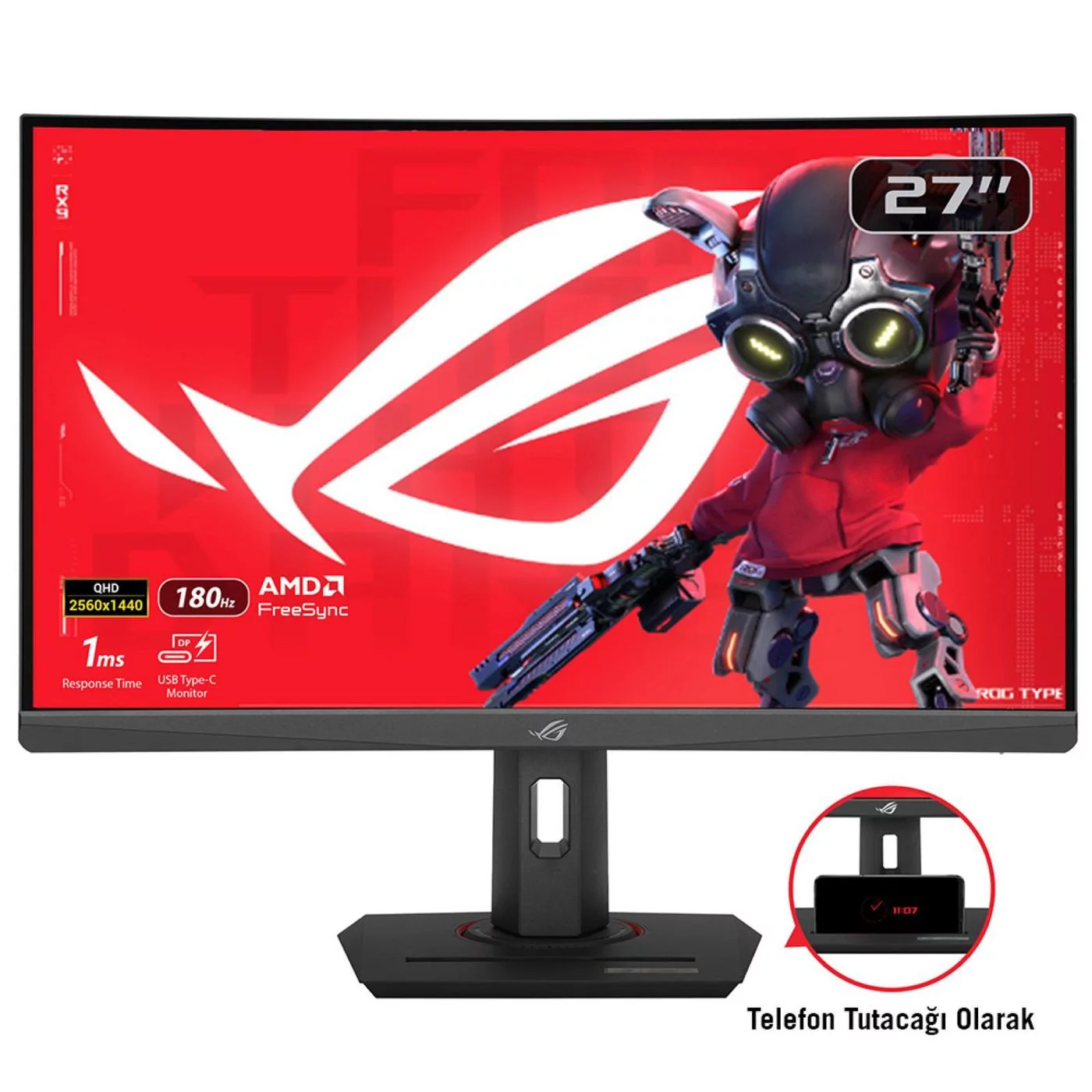 ASUS ROG Strix XG27WCS gamingmonitor – 27 inch, WQHD, 180 Hz – 90LM09P1-B01370