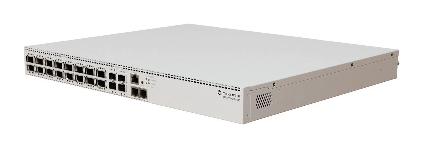 MikroTik Cloud Router Switch netwerkswitch – 16× 100G QSFP28 – CRS520-4XS-16XQ-RM