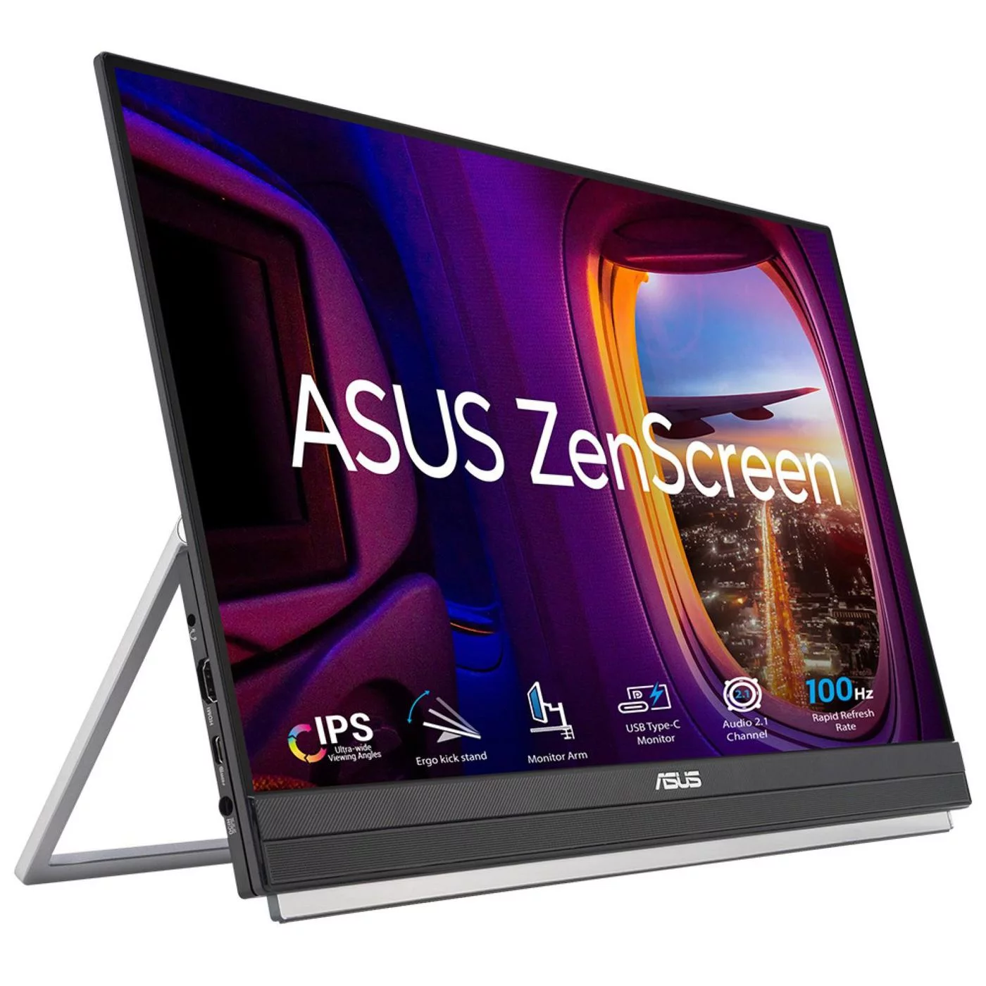 ASUS ZenScreen MB229CF draagbare monitor – Full HD, USB-C en 100 Hz – 90LM08S5-B01A70