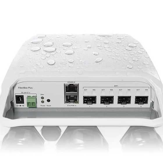 MikroTik FiberBox Plus outdoor netwerkswitch – 4× 10G SFP+ – CRS305-1G-4S+OUT