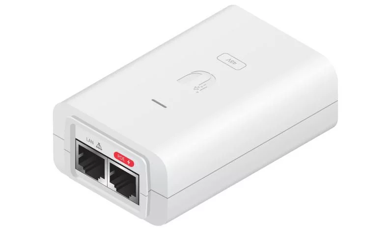 Ubiquiti PoE Injector, 48VDC, 24W (POE-48-24W-WH)