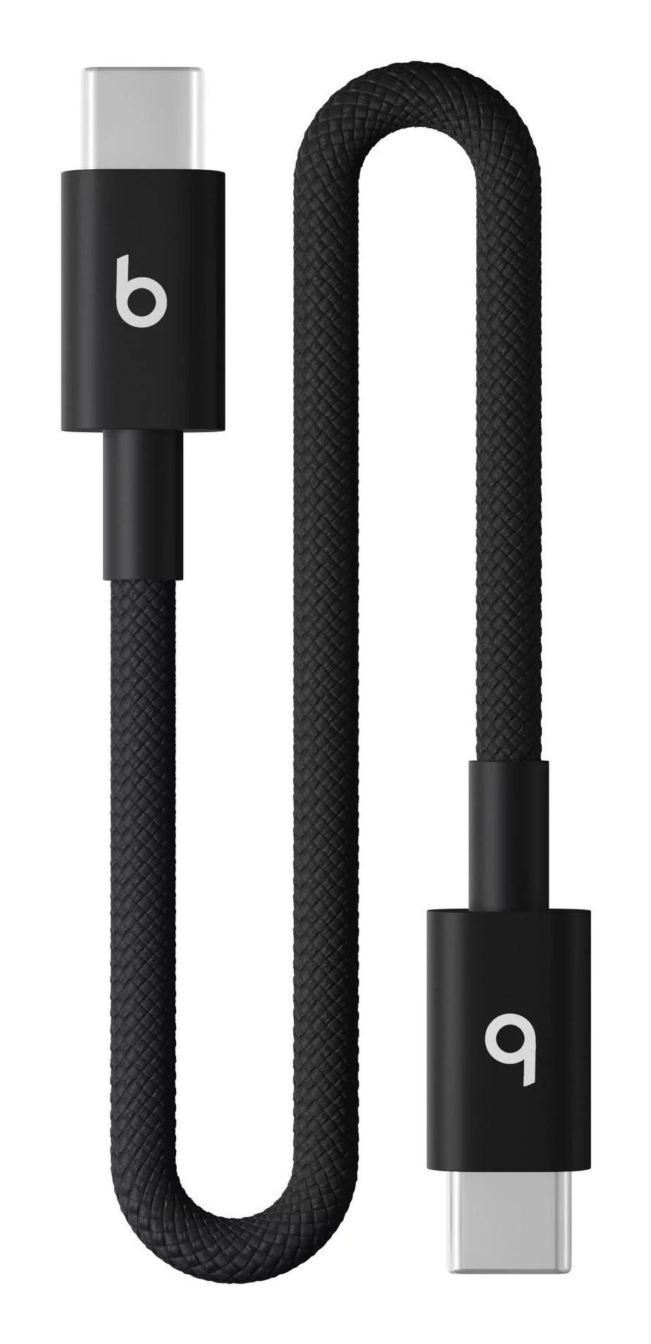 Apple Beats USB-C naar USB-C geweven korte kabel – Bolt Black – MEQ94ZM/A