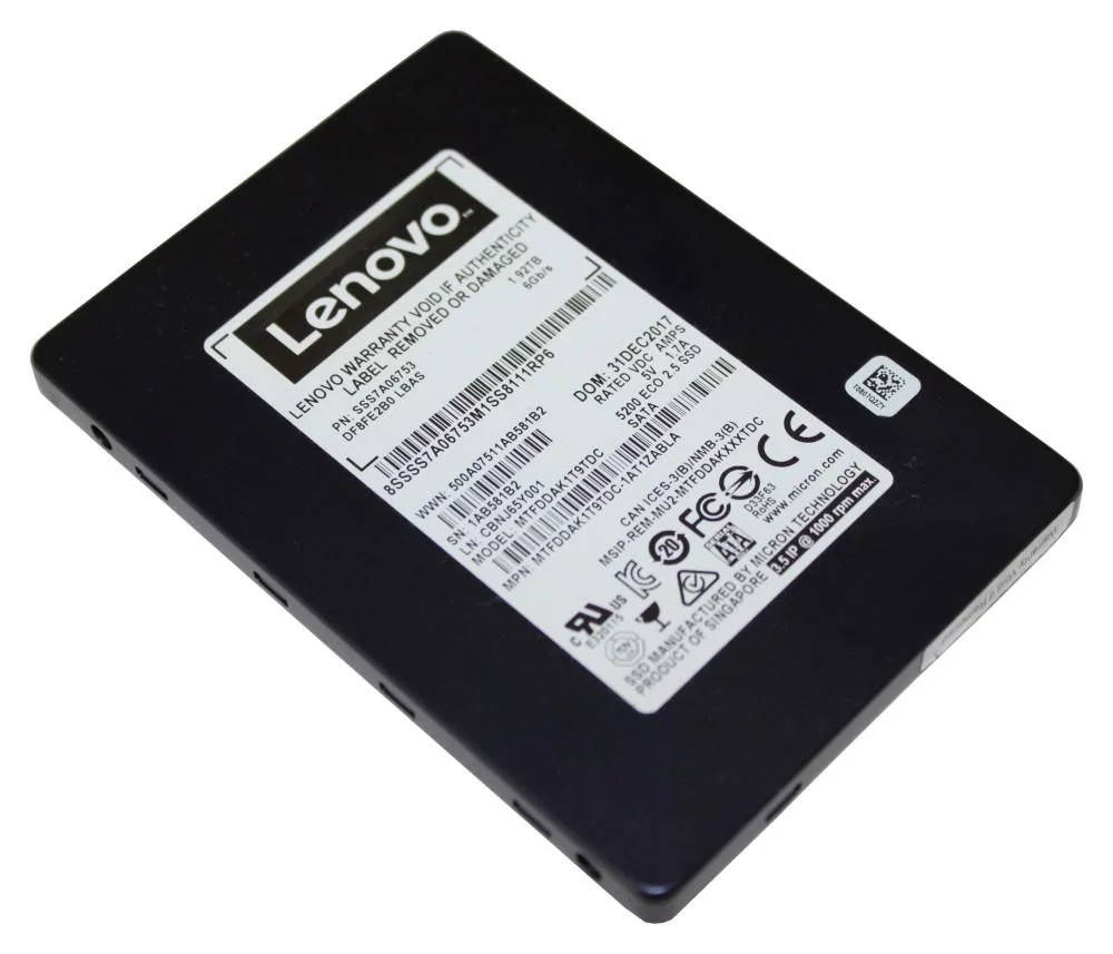 Lenovo ThinkSystem 5200 960GB hot-swap SSD – SATA 6Gb/s – 4XB7A10154-RFB