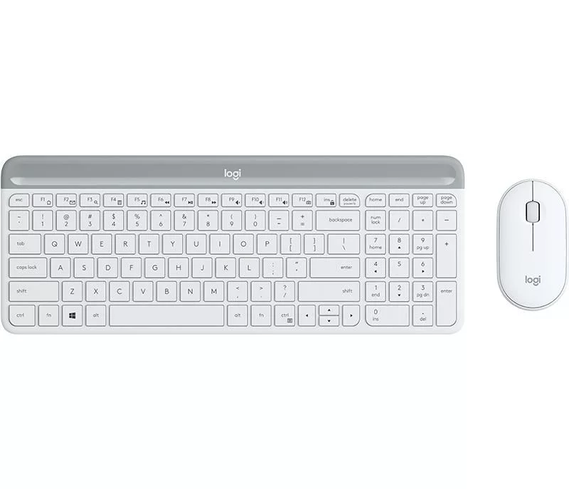 Logitech MK470 Slim draadloze toetsenbord- en muiscombinatie – Nordic off-white – 920-009201