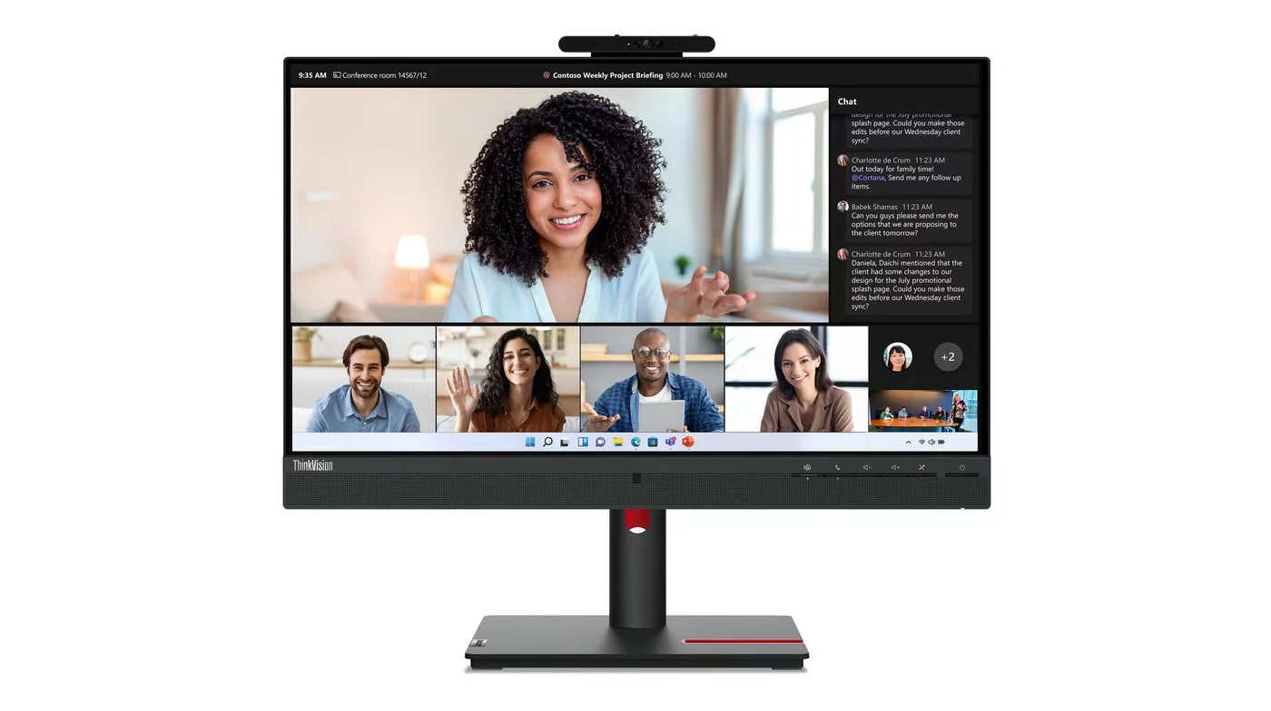 Lenovo ThinkVision T24mv-30 monitor – Full HD met geïntegreerde webcam – 1001093770