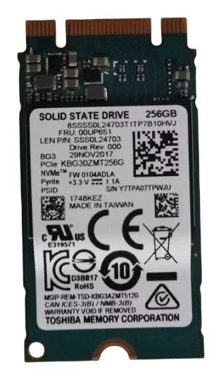 Lenovo 256 GB M.2 2242 NVMe SSD – PCIe 3.0 x2 – 00UP651