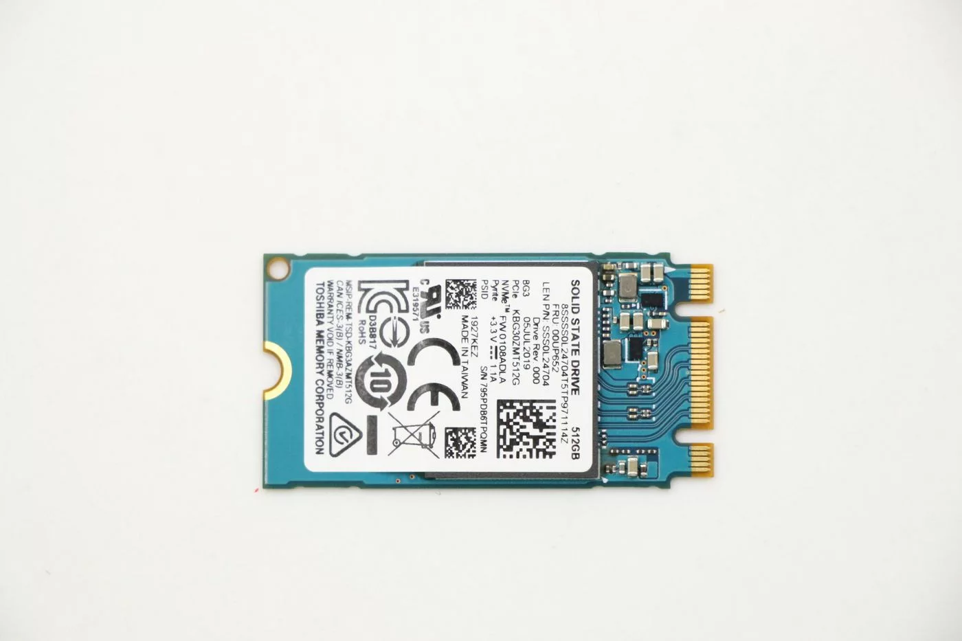 Lenovo ThinkPad 512 GB M.2 2242 NVMe SSD – refurbished – 00UP652-RFB