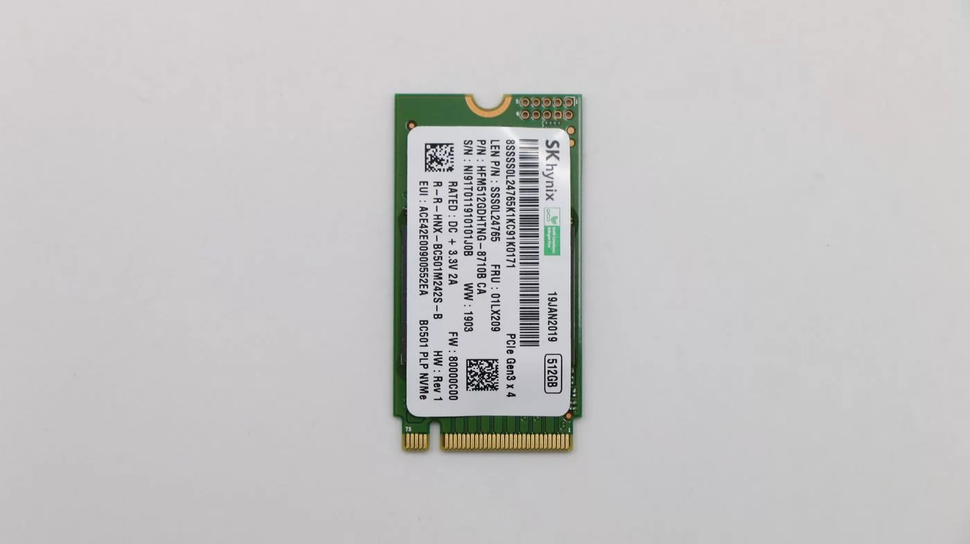 Lenovo 512 GB M.2 2242 NVMe SSD – PCIe 3.0 x4 – 01LX209