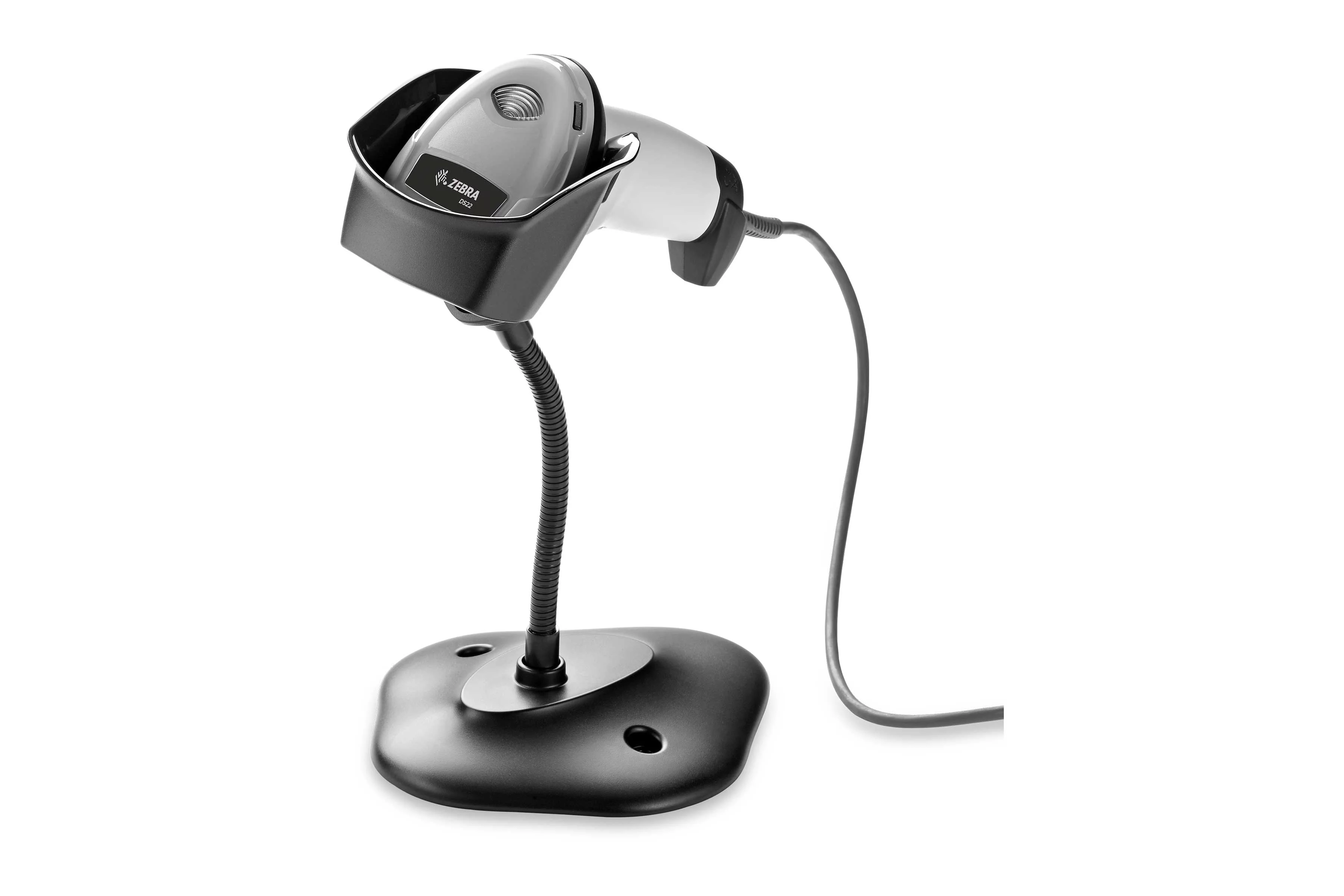 Zebra DS2208 bedrade 1D/2D-barcodescanner in wit met standaard
