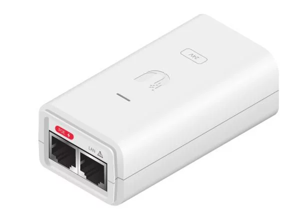 Ubiquiti 24V PoE-injector – 12 W, Gigabit, wit – POE-24-12W-G-WH