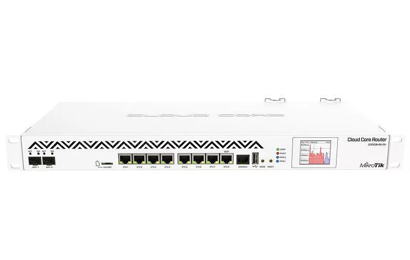 MikroTik CCR1036-8G-2S+ bekabelde router – 8x Gigabit en 2x SFP+