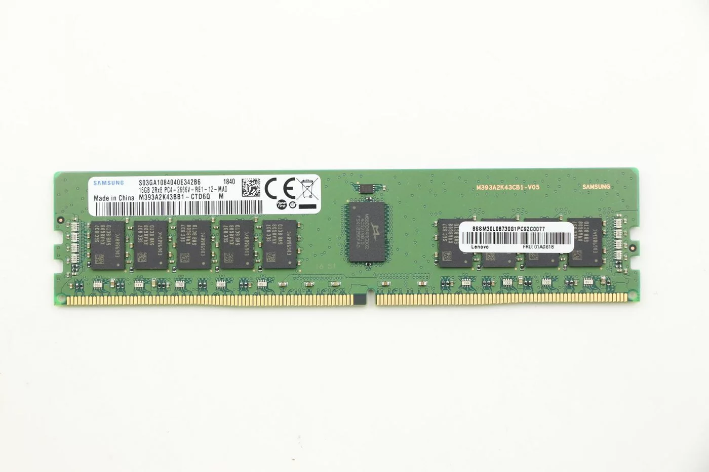 Lenovo 16GB DDR4 ECC RDIMM memory (01AG618)