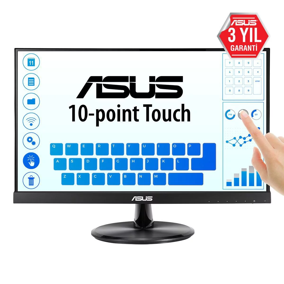 ASUS VT229H touchscreenmonitor – 10-punts multi-touch – 90LM0490-B01170