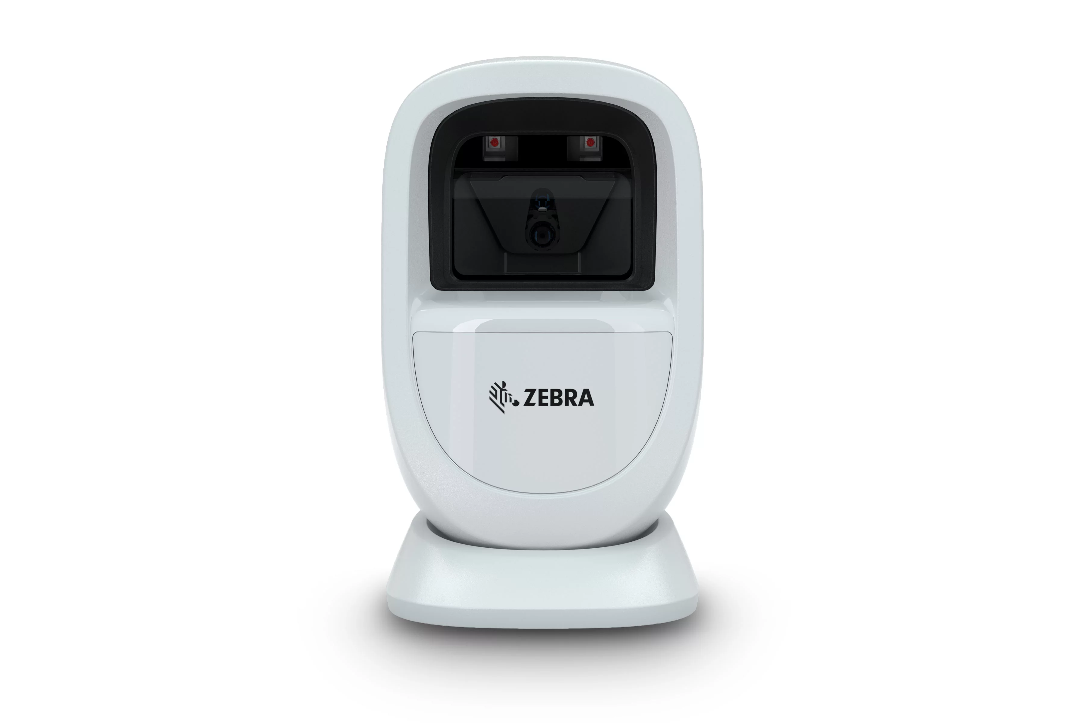 Zebra DS9308 bedrade 1D/2D presentatiescanner in witte uitvoering, vooraanzicht