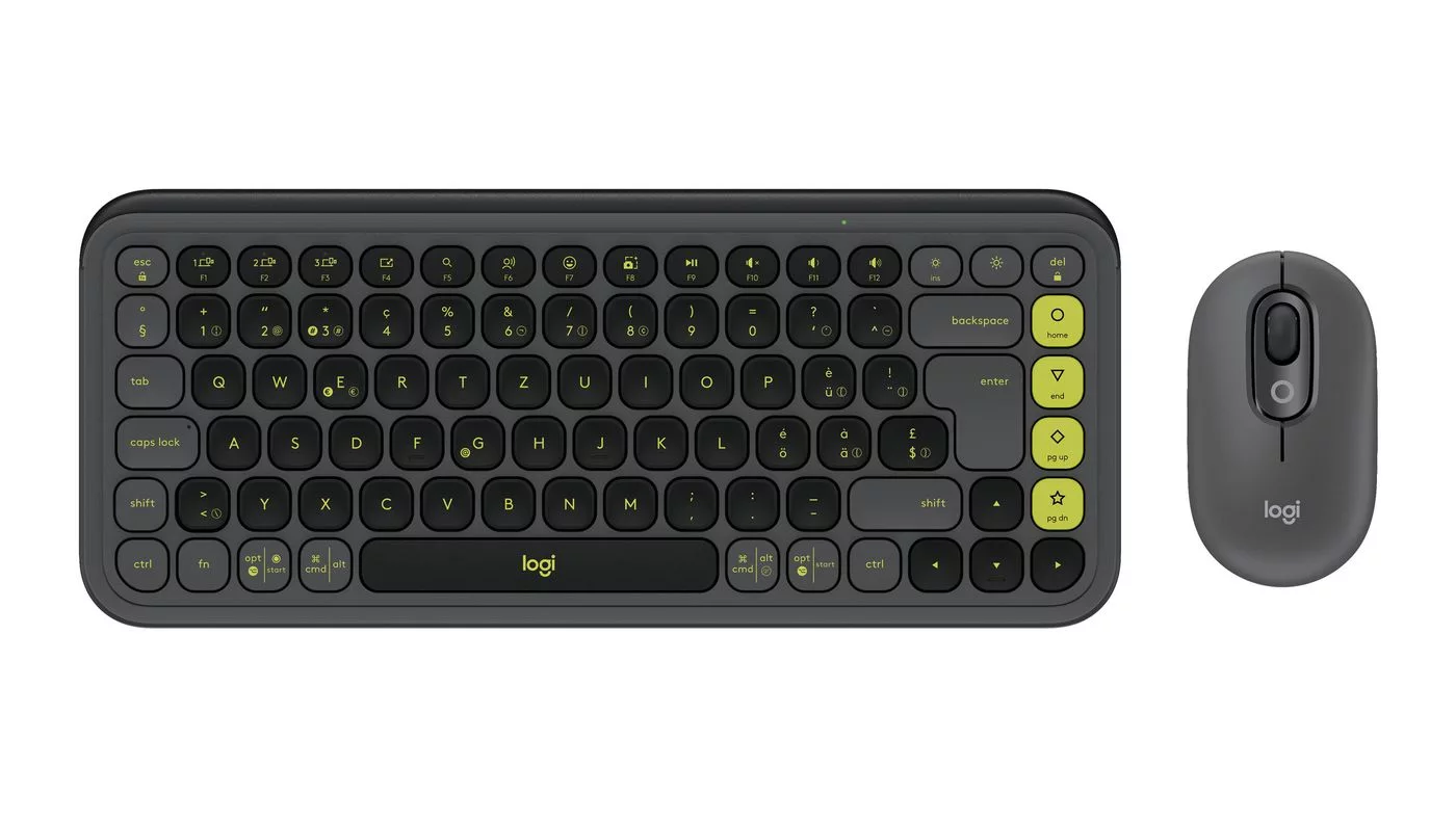 Logitech POP Icon Combo toetsenbord- en muisset – Graphite, Zwitsers QWERTZ – 920-013275