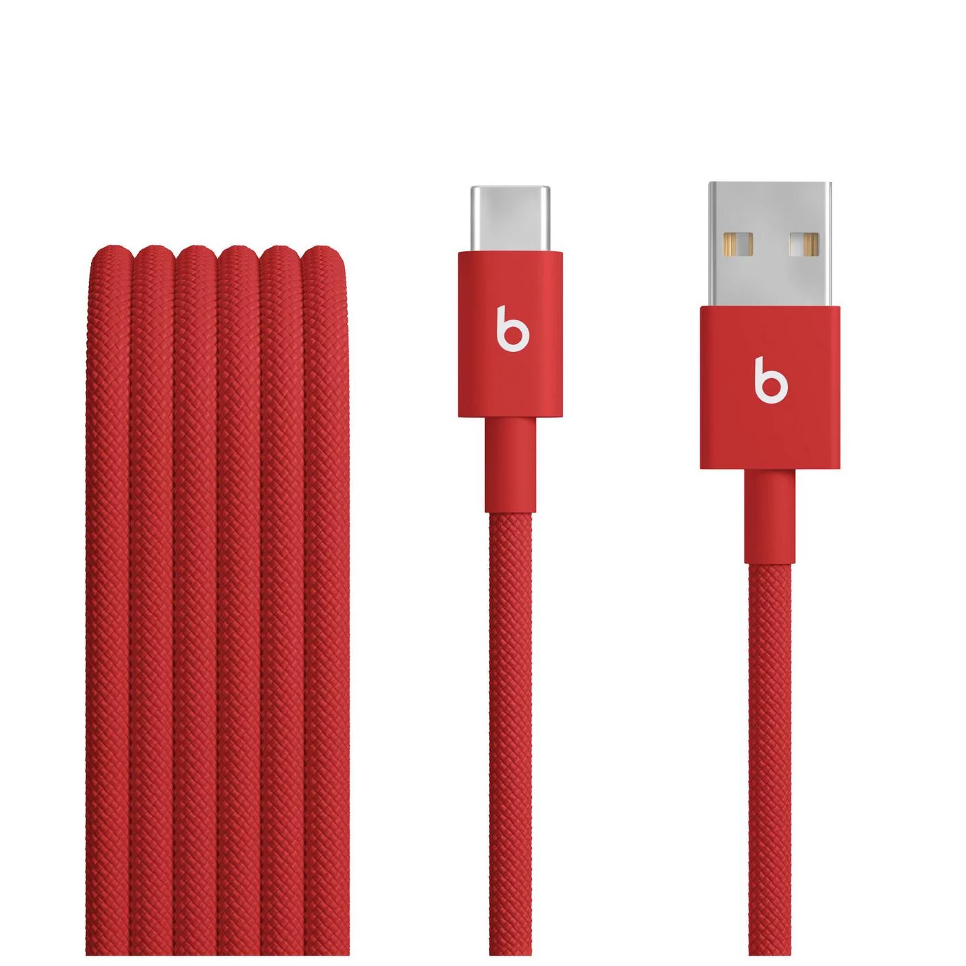Apple Beats USB-A-naar-USB-C-kabel – gevlochten, Rapid Red, 1,5 m – MFEJ4ZM/A