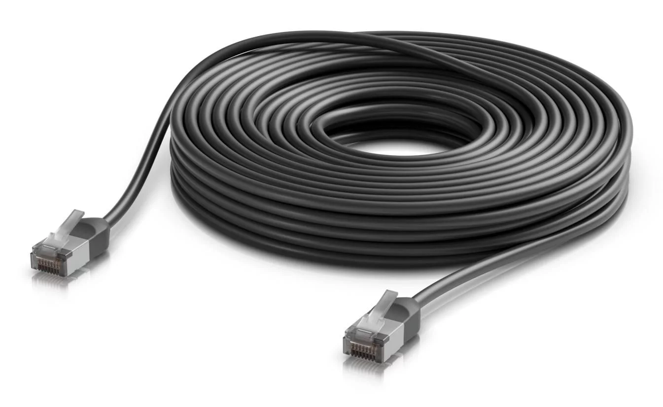 Ubiquiti UniFi Premium Patch Cable Outdoor Cat6A – 15 m, zwart – UACC-CABLE-PATCH-OUTDOOR-C6A-15M-BK