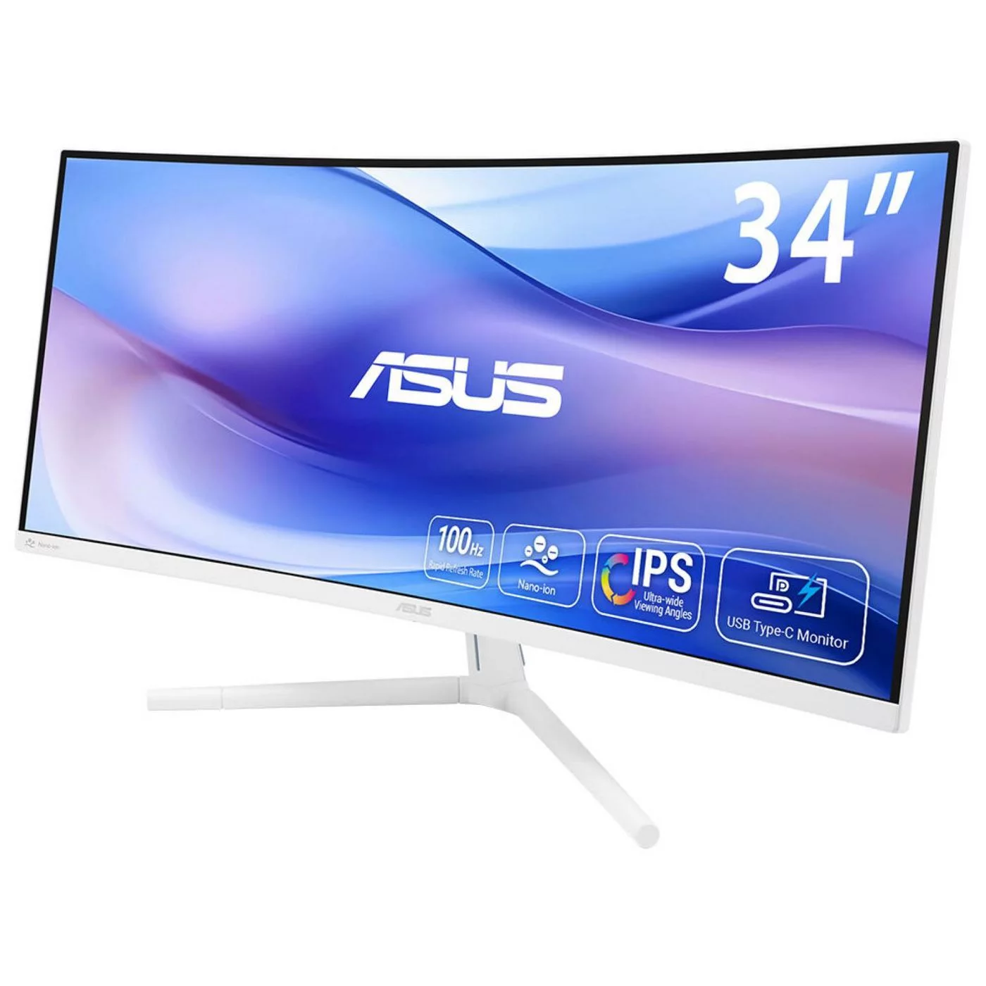 ASUS VU34WCIP-W monitor – 34 inch WQHD curved – 90LM0AIT-B01M71