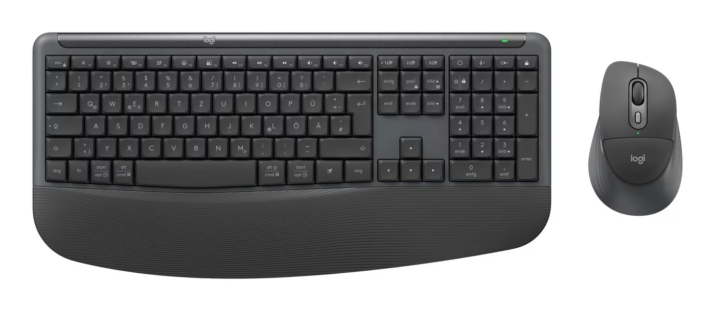 Logitech Signature Comfort Plus MK880 toetsenbord- en muisset – grafiet, Duitse QWERTZ-layout – 920-014024