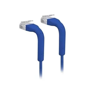 Blauwe Ubiquiti UniFi Cat6-patchkabel van 3 meter met flexibele RJ45-stekkers.