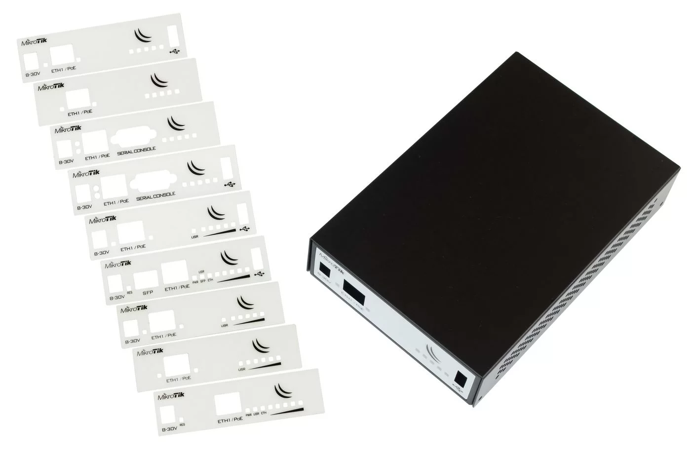 MikroTik CA411-711 binnenbehuizing – aluminium met verwisselbare frontpanelen – CA411-711