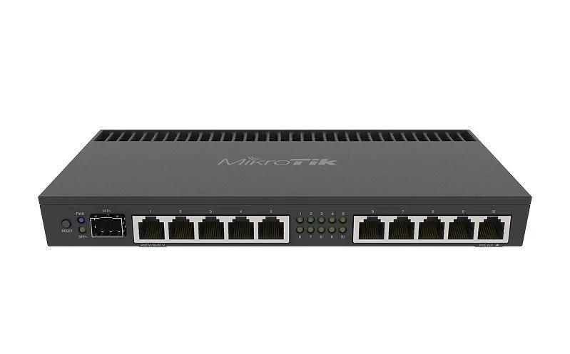 MikroTik RB4011iGS+RM bekabelde router – 10× Gigabit en SFP+ – RB4011iGS+RM