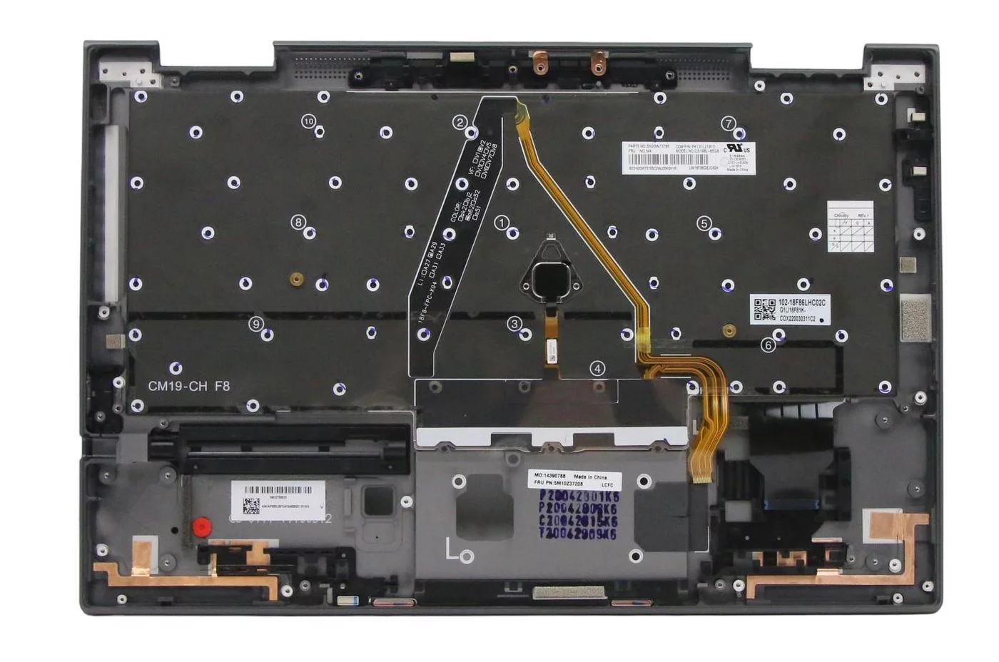 Lenovo ThinkPad X1 Yoga Gen 5 toetsenbord en bovenbehuizing – Sloveense indeling, Iron Grey – 5M10Z37120