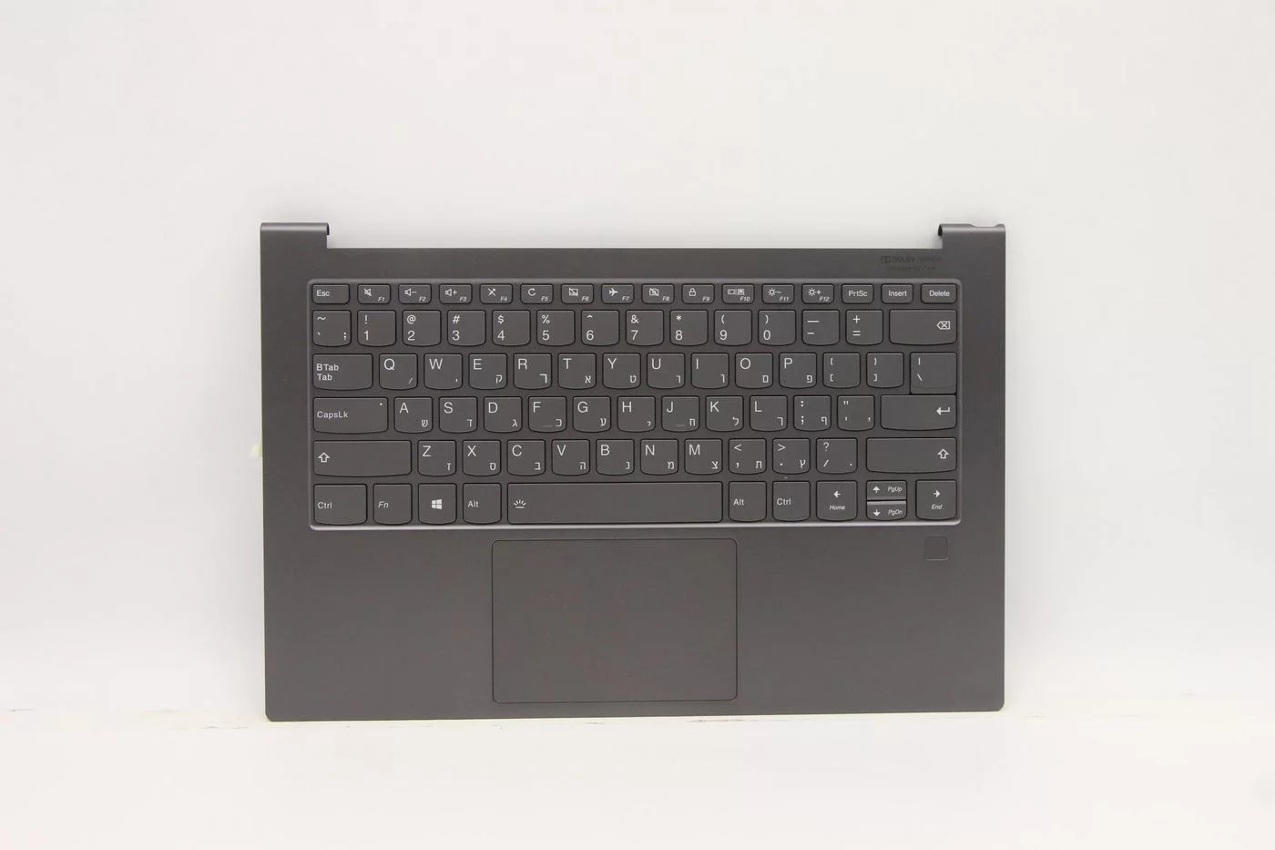 Lenovo Yoga C940-14IIL bovenbehuizing met Hebreeuws toetsenbord – grijs – 5CB0U44224