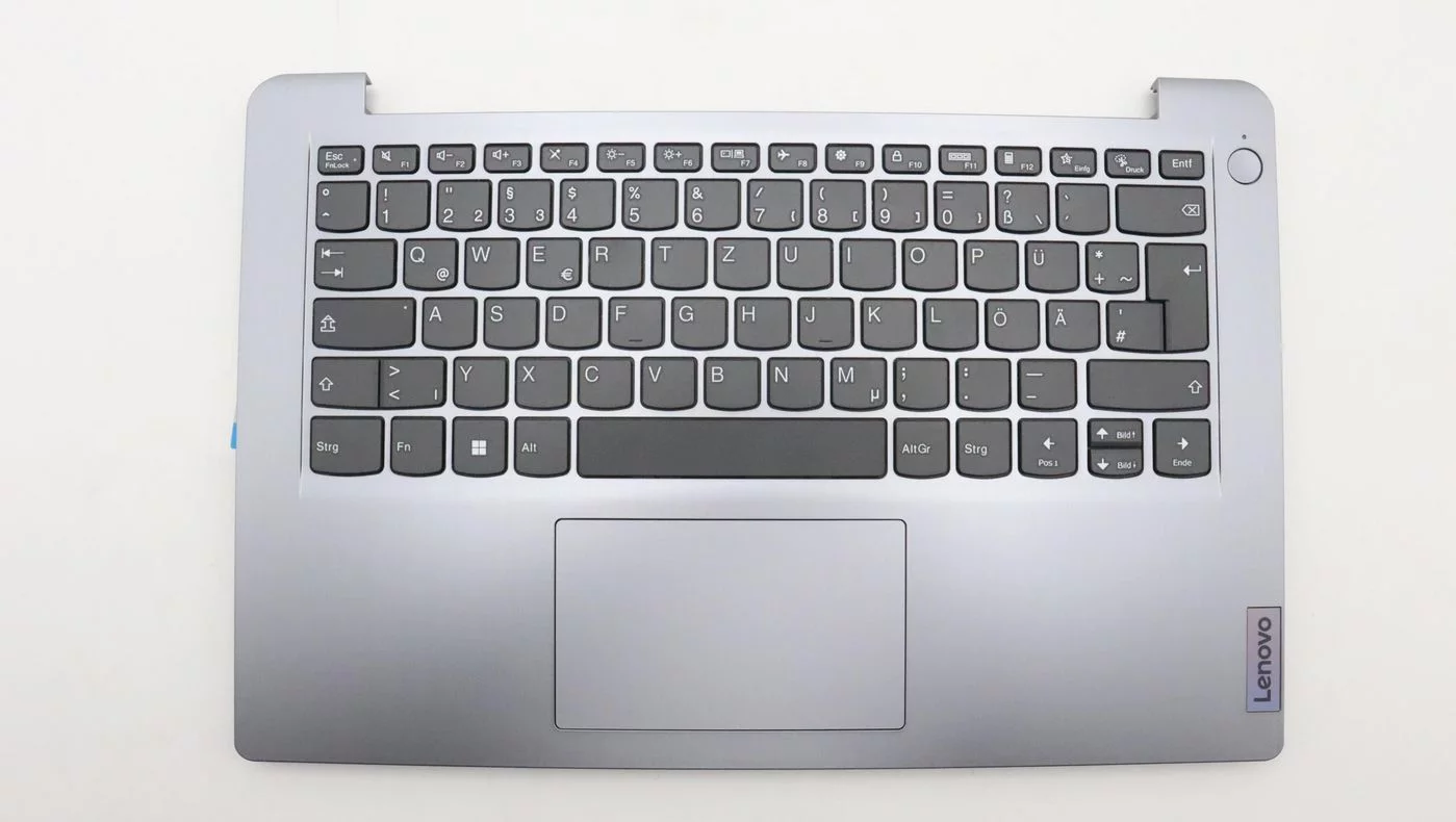 Lenovo IdeaPad 3 14IAU7 toetsenbord-topcase – Duitse indeling, Arctic Grey – 5CB1H56945