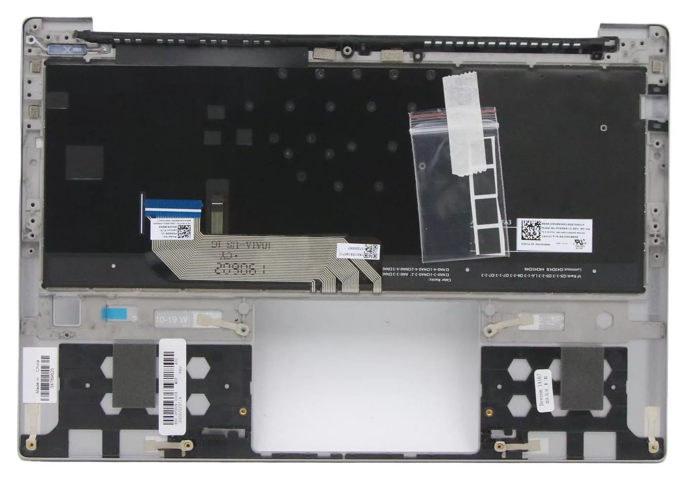 Lenovo Yoga S730 toetsenbord met bovenbehuizing – Hebreeuwse indeling – 5CB0S72874