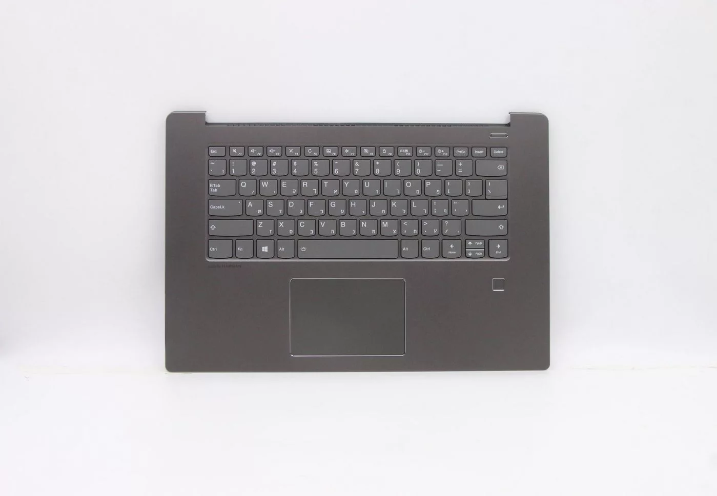 Lenovo 81EV toetsenbordbehuizing – Hebreeuwse indeling met achtergrondverlichting en vingerafdruklezer – 5CB0R12409