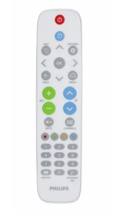Philips 22AV1604B/12 zorgafstandsbediening – wit, vergrendelbaar batterijvak – 22AV1604B/12