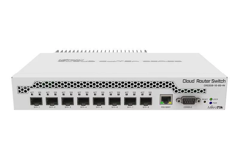 MikroTik CRS309 Cloud Router Switch – 8× 10G SFP+ – CRS309-1G-8S+IN