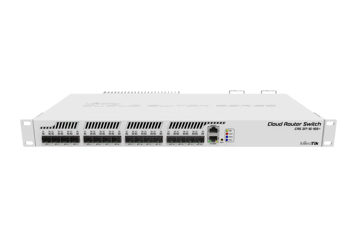 MikroTik CRS317 16-poorts SFP+-switch – 10GbE en dubbele voeding – CRS317-1G-16S+RM