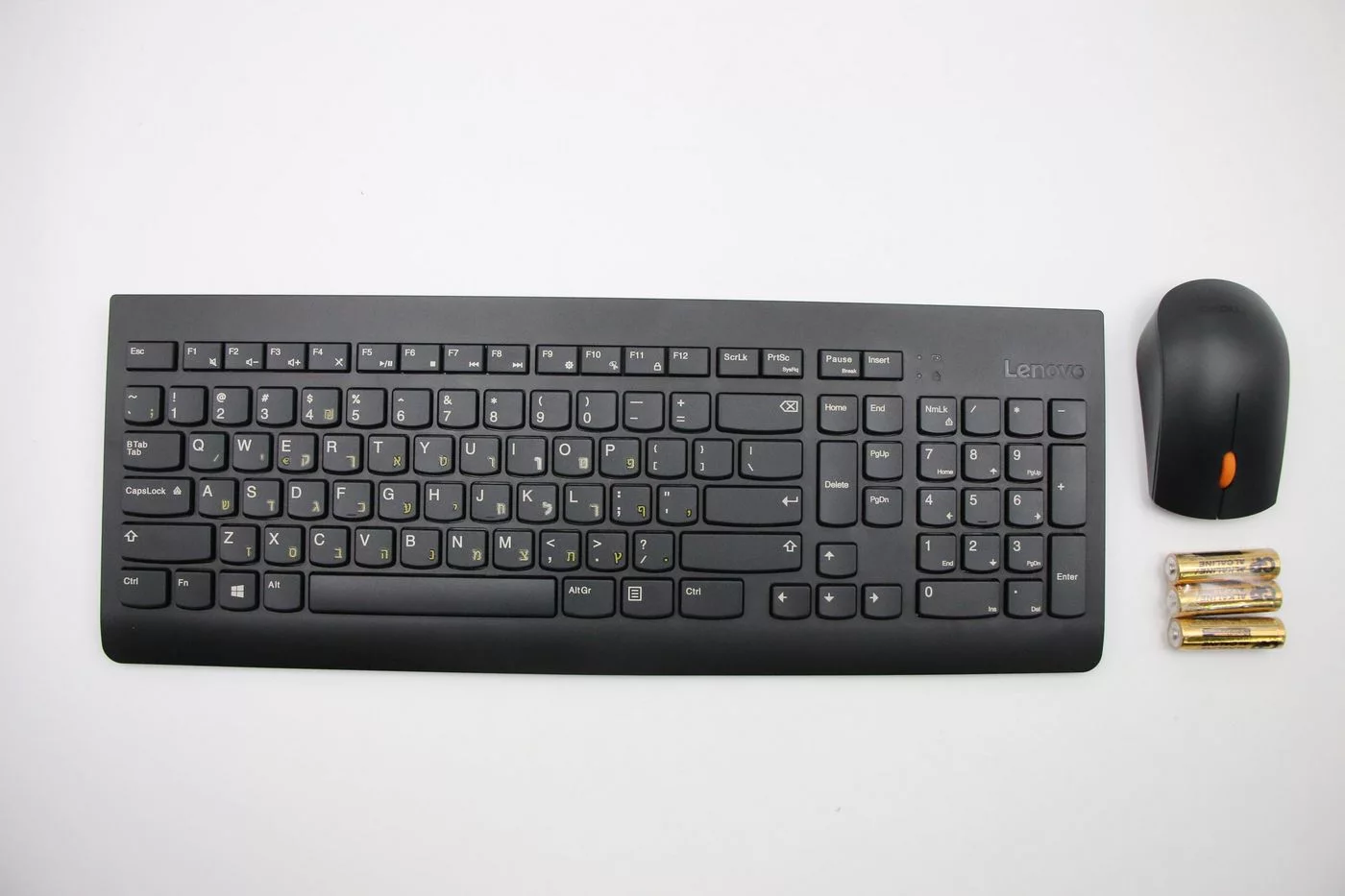 Lenovo Calliope draadloze toetsenbord- en muisset – Hebreeuwse indeling – 00XH813