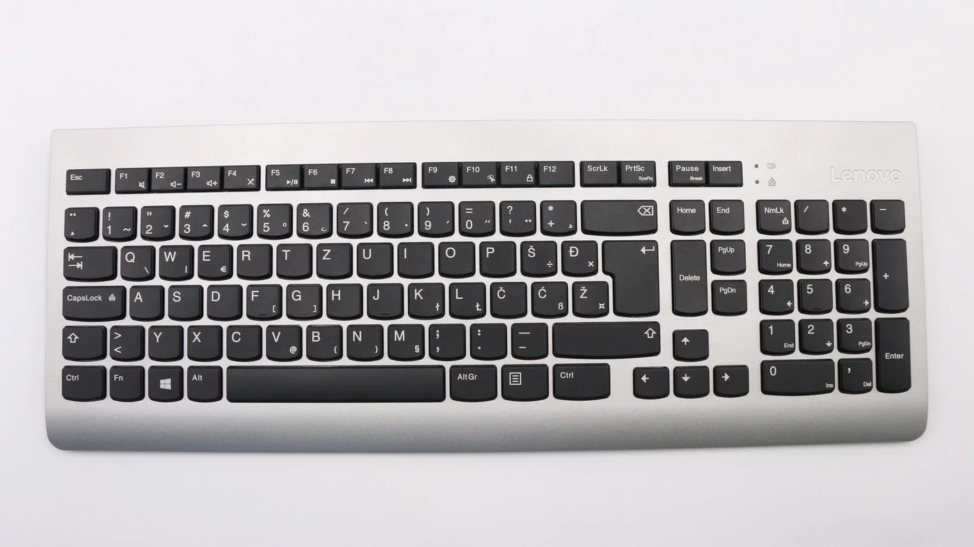Lenovo Calliope draadloze toetsenbord- en muiscombinatie, zilver – 00XH886
