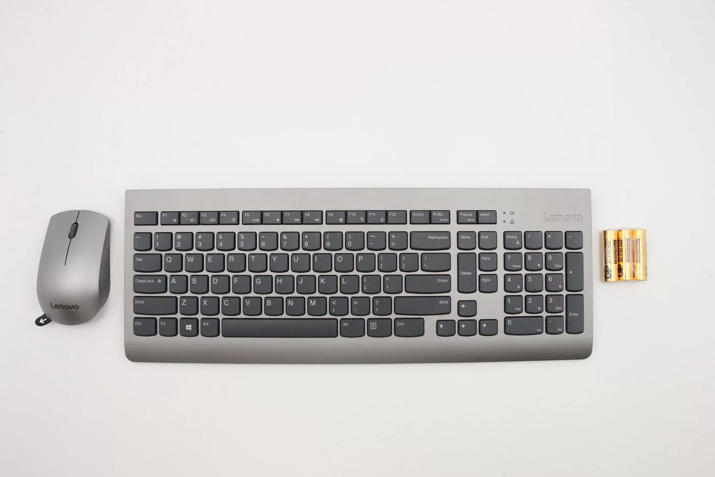 Lenovo USB grijze toetsenbord- en muisset – Engels 103 toetsen – 5KM0U87430