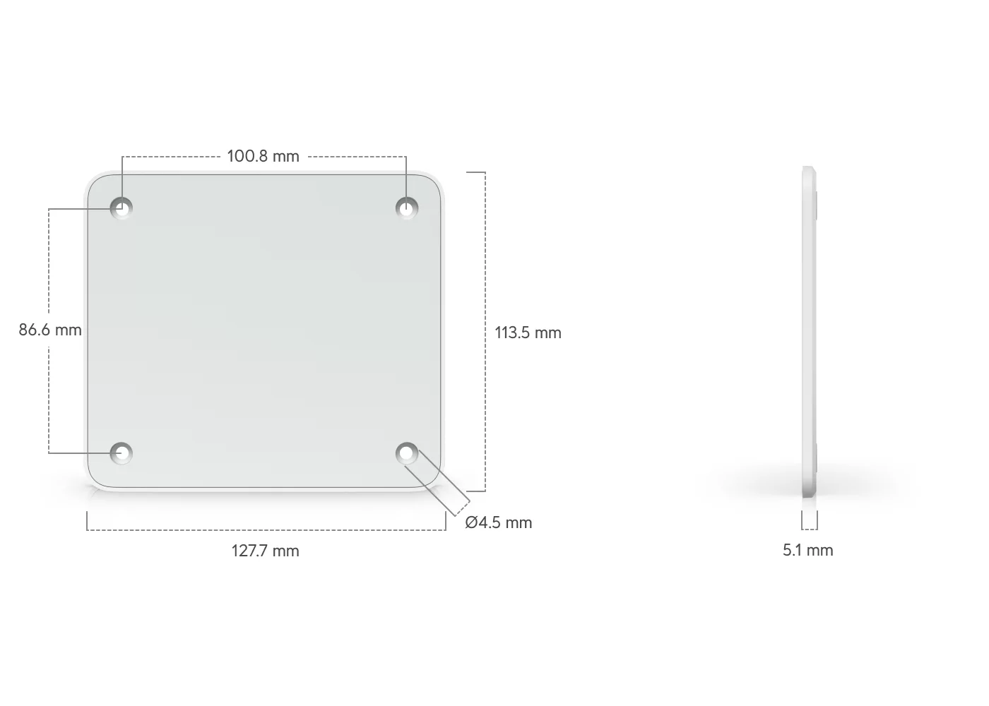 Ubiquiti UACC-FM-17CM Floating Mount met afmetingen