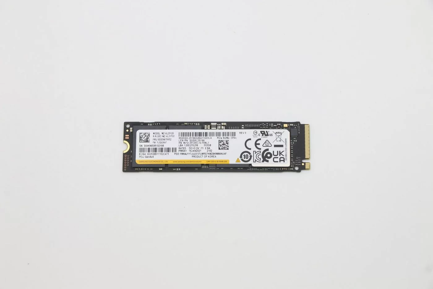 Lenovo 512GB M.2 2280 NVMe SSD – TCG Opal 2.0 – 5SS0W79492