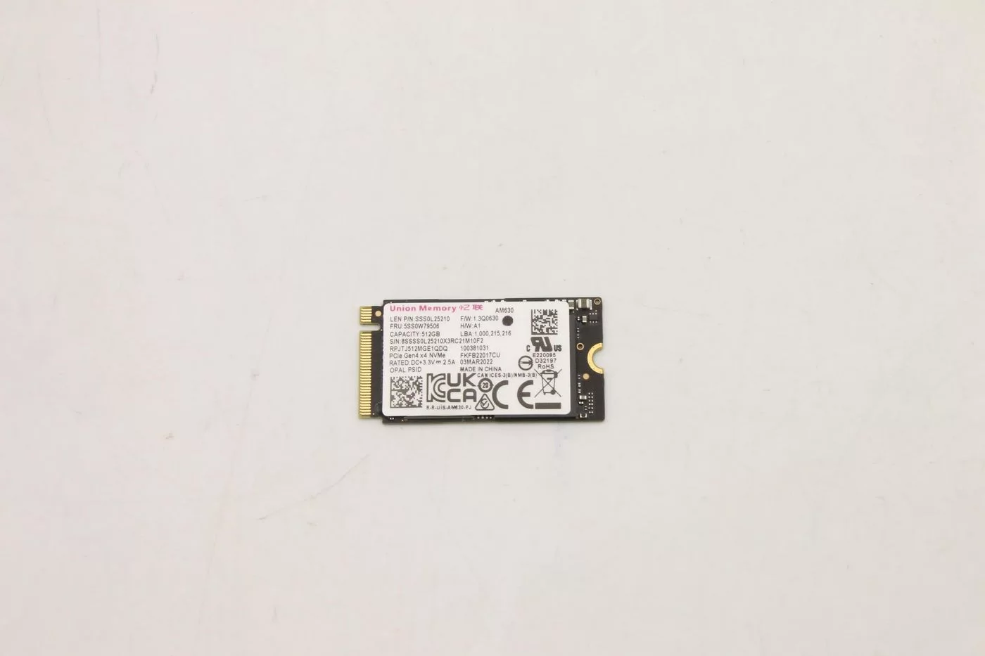 Lenovo 512 GB M.2 2242 SSD – PCIe 4x4 met OPAL – 5SS0W79506