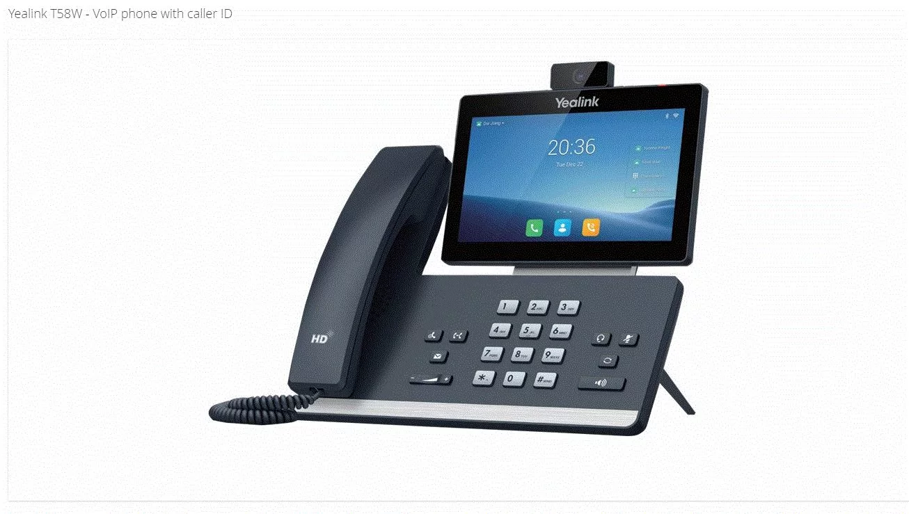 Yealink T58W IP-telefoon met camera – 7-inch touchscreen – SIP-T58W WITH CAMERA
