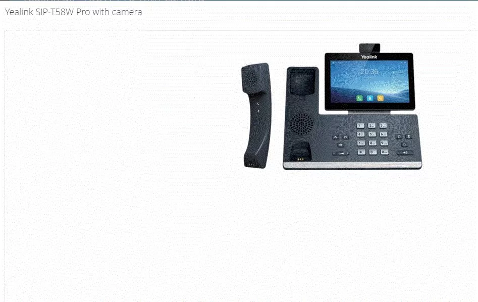 Yealink SIP-T58W Pro VoIP-telefoon – met camera – T58W PRO WITH CAMERA
