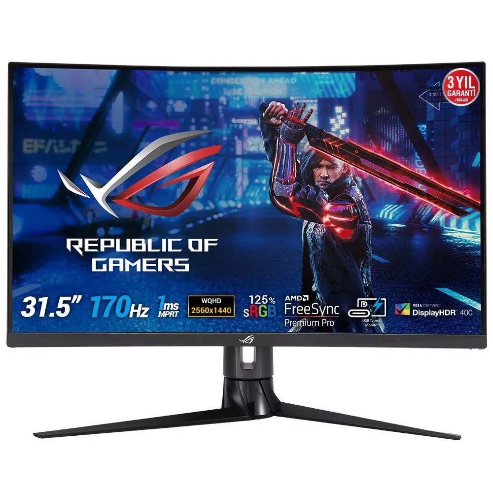 ASUS ROG Strix XG32VC gamingmonitor – 31,5 inch gebogen WQHD – 90LM03S0-B04170