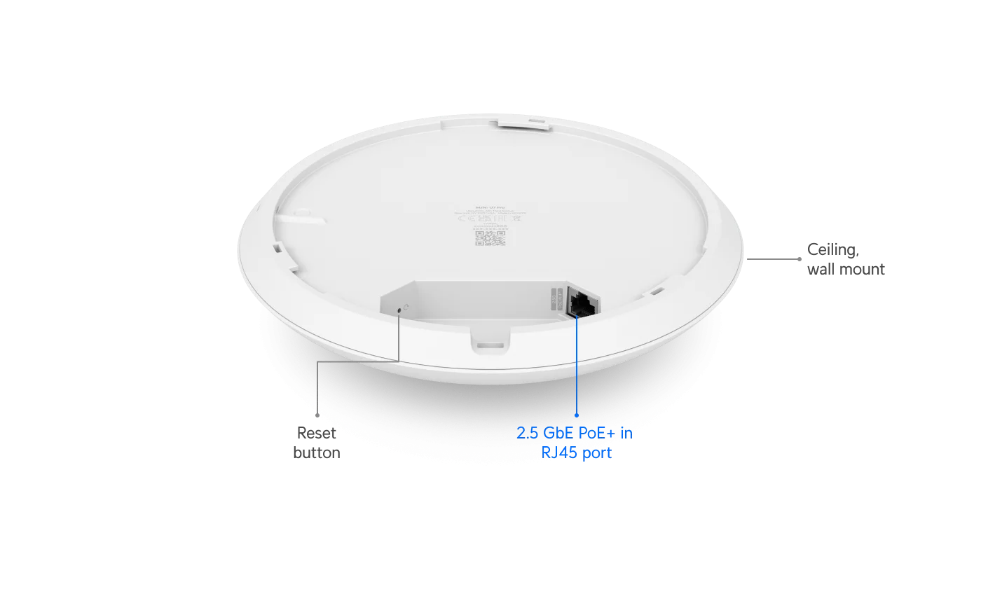 Ubiquiti UniFi U7 Pro underside and mounting detail
