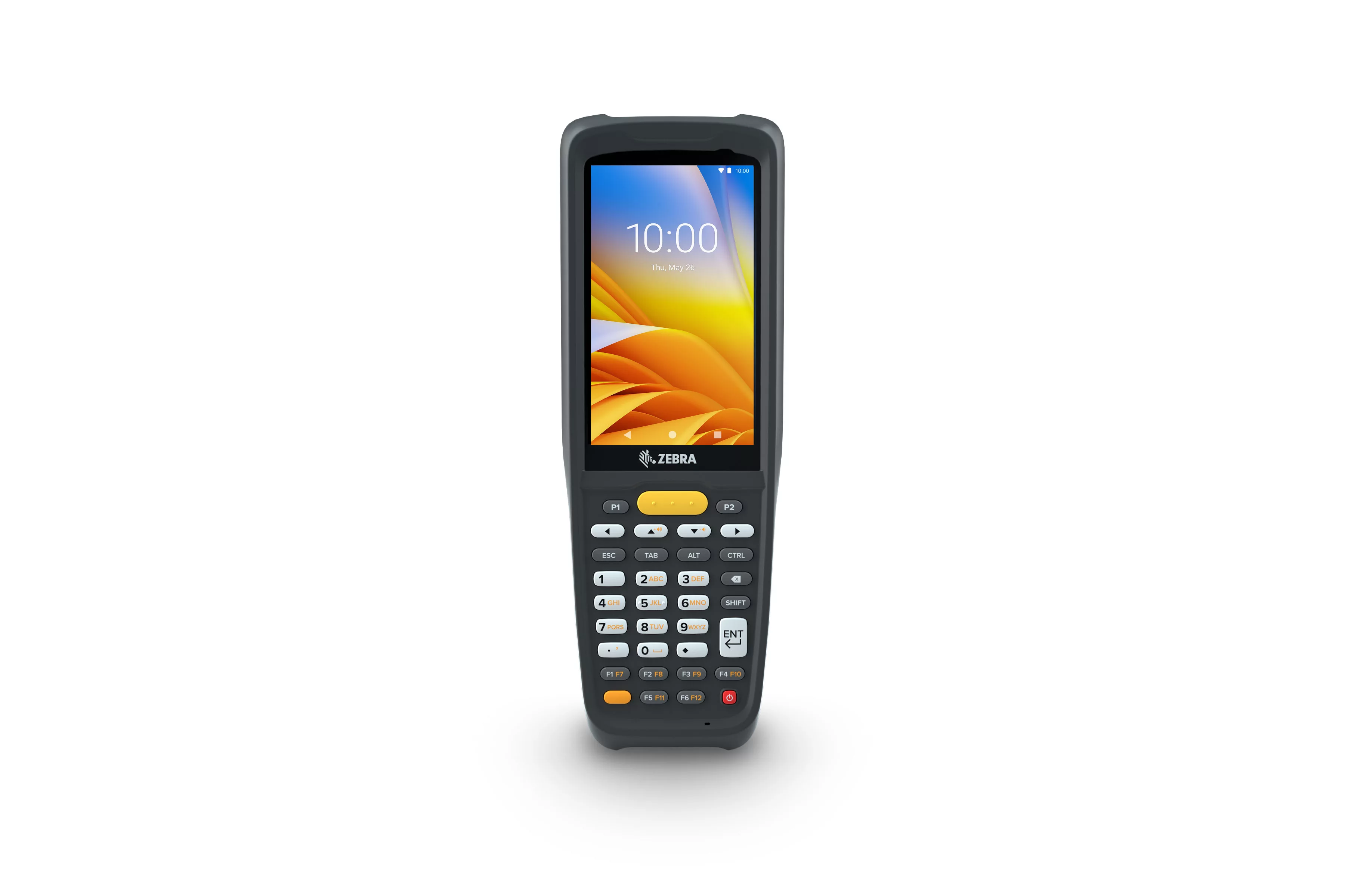 Zebra MC2200 mobiele computer met 34-toetsen toetsenbord, frontaal weergegeven