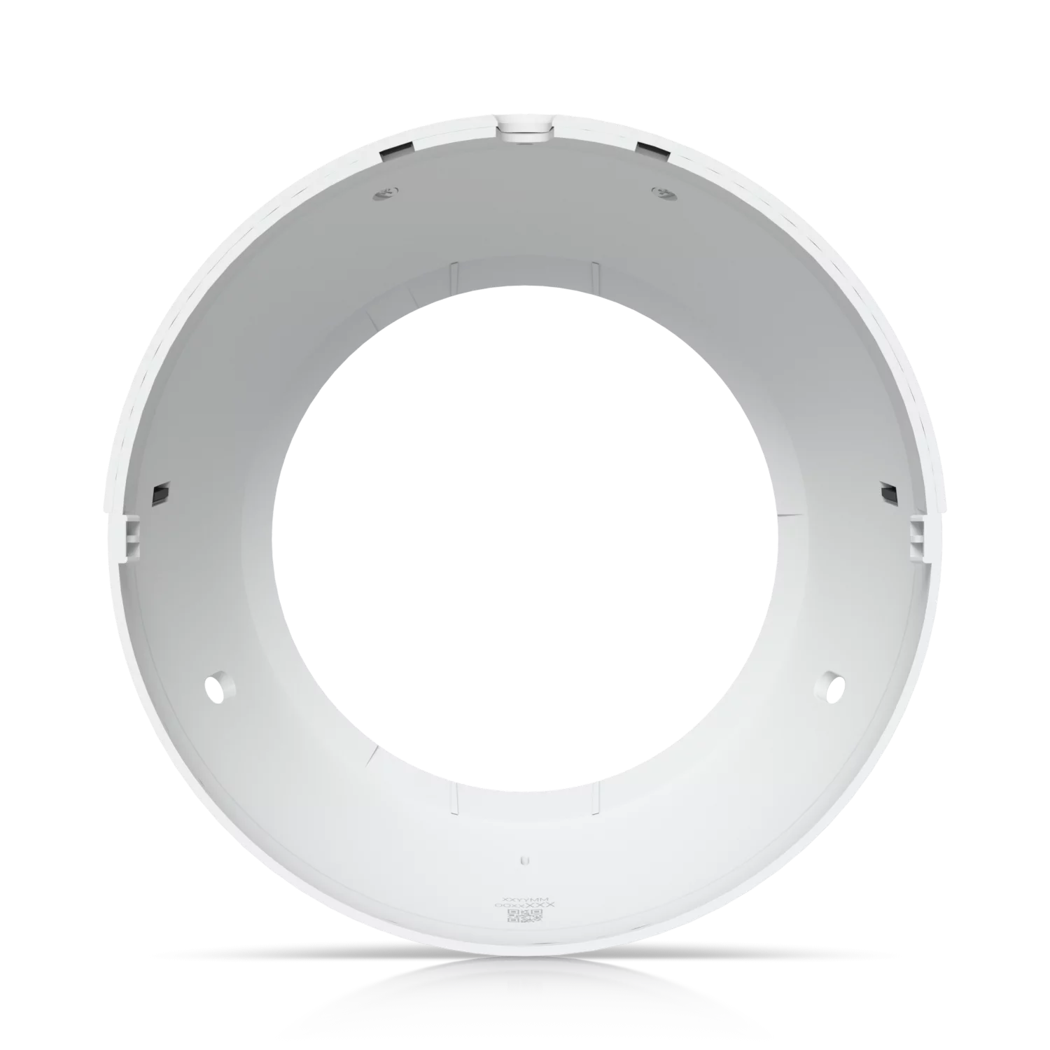 Zijaanzicht van de witte Ubiquiti Dome Camera Weather Shield UACC-DOME-WS-W.
